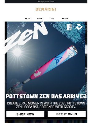 DeMarini Sports Inc - SWING THE 2025 POTTSTOWN ZEN