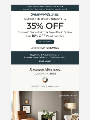 Sherwin Williams - You'll be seeing these hues EVERYWHERE next year.