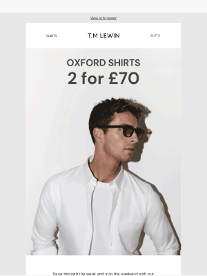 T.M.Lewin (United Kingdom) - 2 for £70 Oxford Shirts