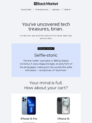 Back Market - Booty of the month, brian