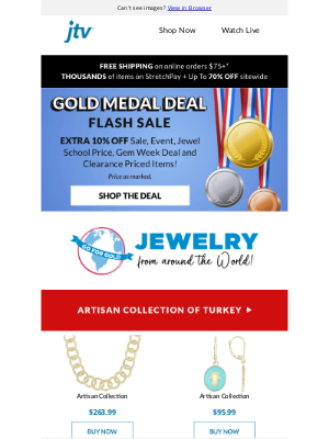 Jewelry Television - GOLD MEDAL DEAL 🥇