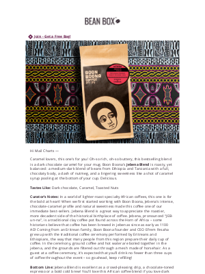 BeanBox - The Caramel Mocha Coffee: Jebena Blend