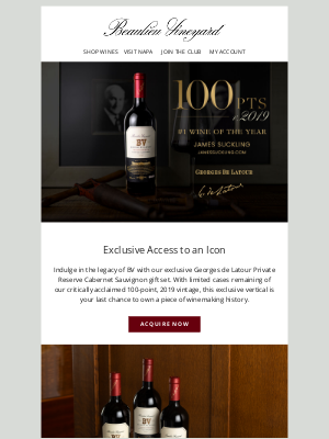 Beaulieu Vineyard - Less Than 100 Bottles Remain