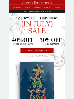 CardsDirect - Happy 6th Day of SAVINGS from our 