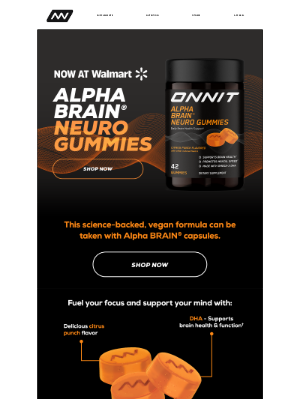Onnit - NEW: Alpha BRAIN Neuro Gummies