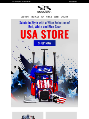 Boombah, Inc. - Salute in Style with USA Gear!