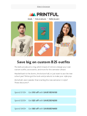 Printful - Your back-to-school discount is here