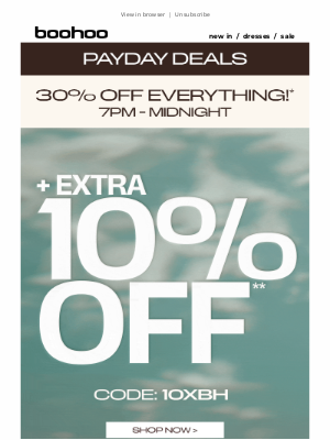 boohoo (United Kingdom) - UPGRADE: 30% OFF EVERYTHING