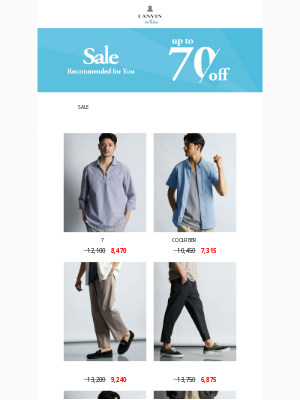 Mens LANVIN en Bleu (Japan) - 【SALE】スタッフ厳選おすすめアイテムをチェック