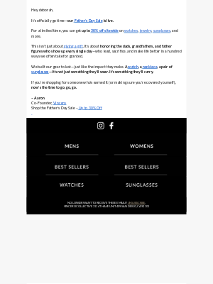 Vincero Collective - Up to 30% Off Sitewide is live.