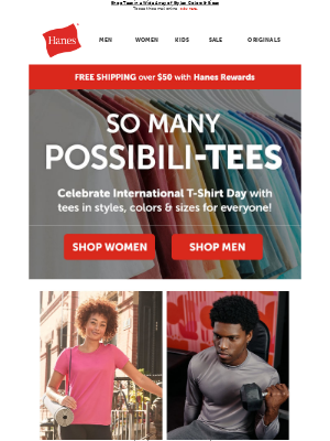 Hanes - 🎉 Par-tee Time! It's International T-Shirt Day
