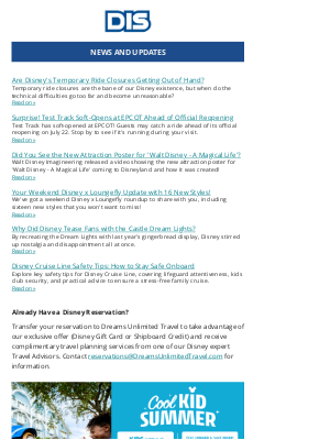 The DIS - News and Updates for 07/12/2025