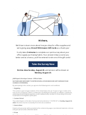 Envelopes - Last Chance: Win $100 🎉