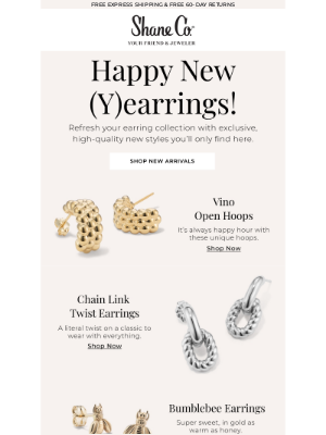 Shane Co. - New earrings for the new year