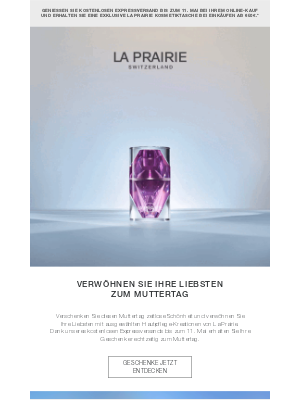 LA Prairie (Germany) - Last-Minute-Geschenke zum Muttertag.
