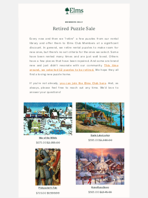 Waterford Puzzles - Our Member's Only Retired Puzzle Sale is now Open
