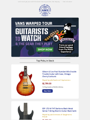 American Musical Supply - DEEP DIVE: See What's on Stage at this Year's Vans Warped Tour!