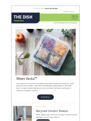 Eco-Products - The Dish Newsletter from Eco-Products 11/14/2024