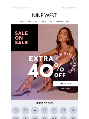 Nine West - HAIL to SALE: Extra 40% Off Sale Styles