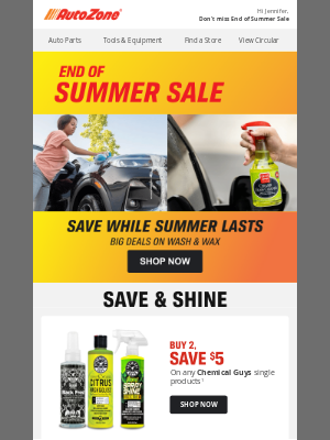 AutoZone - End of Summer Sale, ending SOON