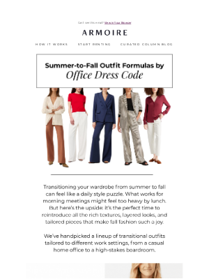 Armoire - What to Wear for the Summer-to-Fall Transition ☀️➡️🍂
