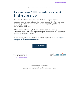 The Chronicle of Higher Education - Redefining Office Hours