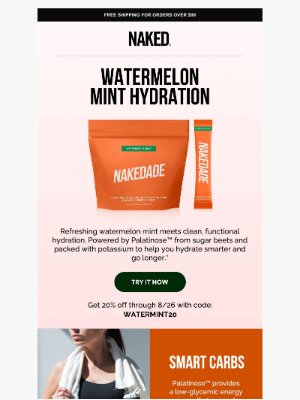 Naked Nutrition - 🎉 New! Nakedade Watermelon Mint 🍉 (+20% Off)