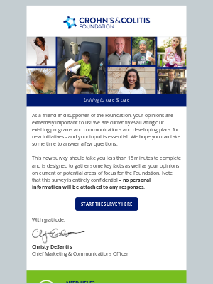 Crohn's & Colitis Foundation - Your input requested!