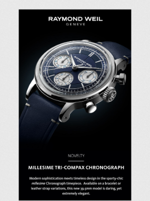 RAYMOND WEIL Genève - The Millesime Tri-Compax Chronograph.