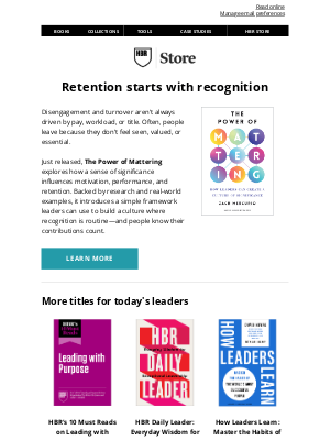 Harvard Business Review - The most overlooked factor in retention? Feeling valued