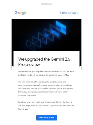 Google - Try the latest Gemini 2.5 Pro before general availability