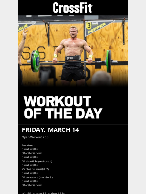 CrossFit Inc. - 250314 Workout of the Day: Open Workout 25.3