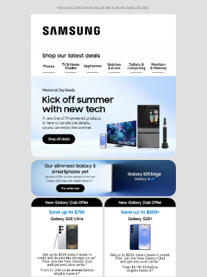 Samsung - William, save up to $1,800 and make the most of your Memorial Day.