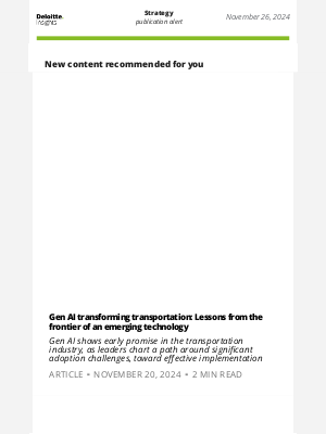 Deloitte - Transforming the transportation sector with generative AI