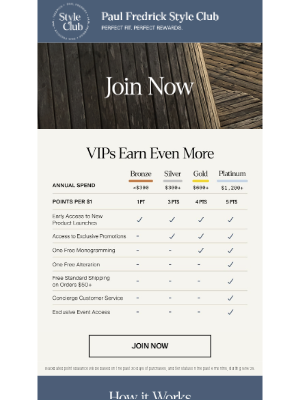 Paul Fredrick - Elevate your style and earn rewards