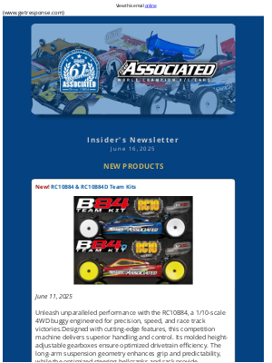 Team Associated - Team Associated Insider’s Newsletter, June 16, 2025
