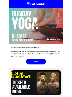 Topgolf - 🧘‍♀️ Join Us for Sunday Yoga July 6 🧘
