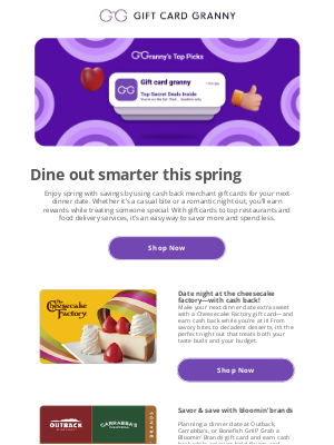 Gift Card Granny - 🍽️ Dinner Deals + A Chance to Win? Yes, Please!