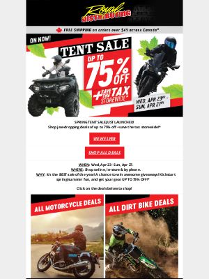 Royal Distributing - 🎉 TENT SALE DEALS ARE LIVE! 🎪