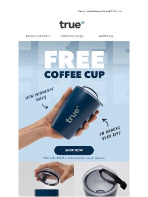 True Protein (Australia) - Our new coffee cup colourway is here 💙