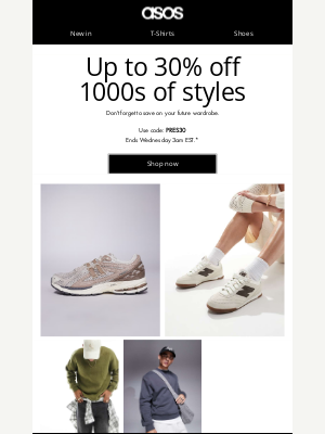 ASOS  - Don't miss: up to 30% off 1000s of styles