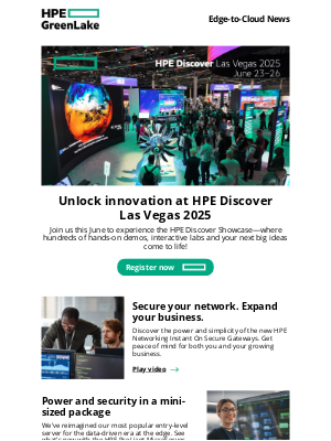 Hewlett Packard Enterprise - Innovation starts here! Join us at HPE Discover Las Vegas 2025