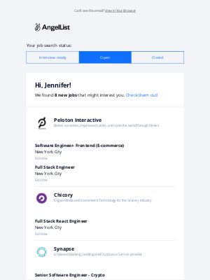 AngelList - Here are 8 new jobs you'd be a great fit for