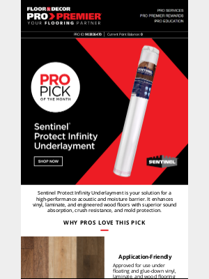 Floor and Decor Pro - Meet the August PRO Pick of the Month