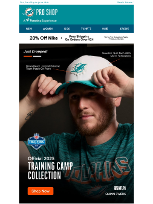 Miami Dolphins - Now Available! The Official Gear Of Training Camp