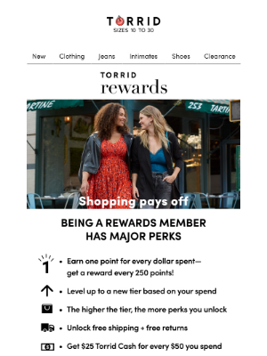 Torrid - LYDIA, we've got so many perks for you!​