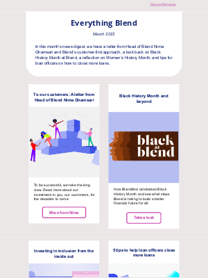 Blend - A letter to our customers | Black History Month at Blend | Investing in inclusion