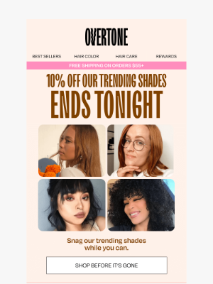 oVertone - Last Call for 10% Off Trending Shades
