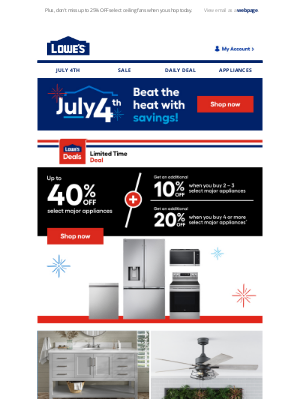 Lowes (Canada) - Up to 50% OFF July 4th deals 🤩