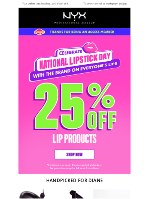 NYX - Don't be shy 🫦 Your 25% off is waiting